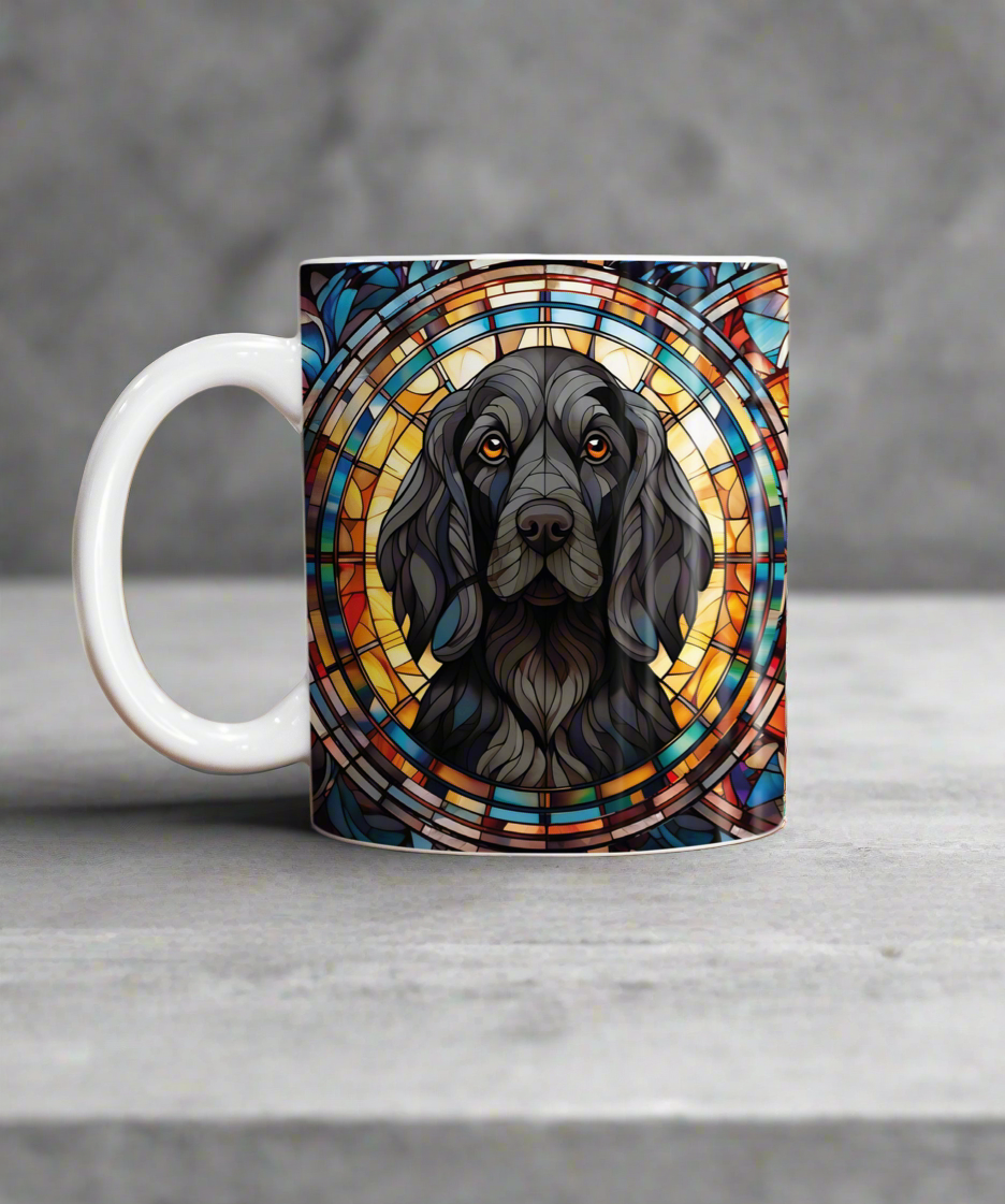 Cocker Spaniel Black Suncatcher Artwork Ceramic Mug