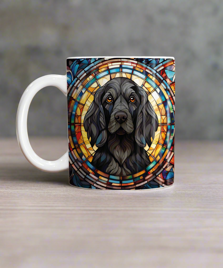 Cocker Spaniel Black Suncatcher Artwork Ceramic Mug