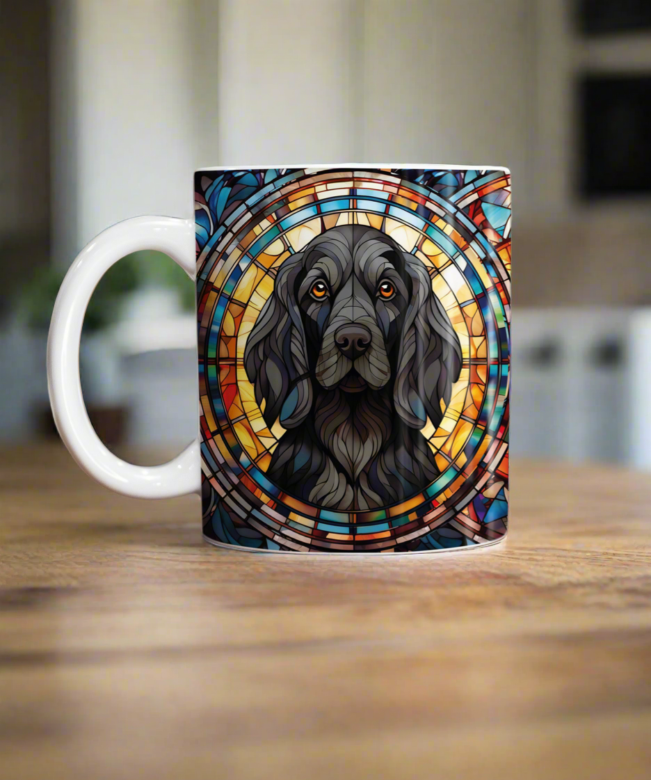 Cocker Spaniel Black Suncatcher Artwork Ceramic Mug