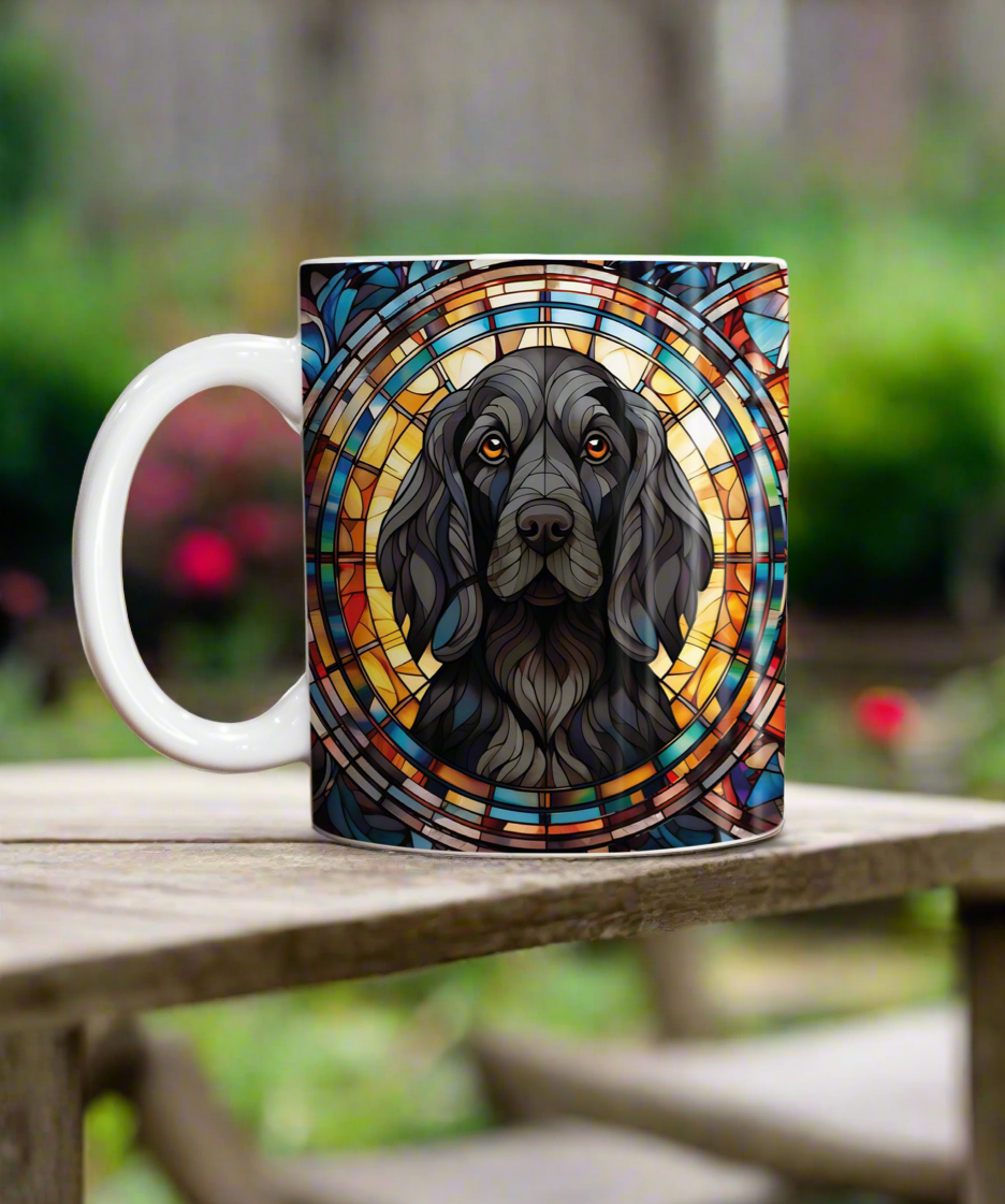 Cocker Spaniel Black Suncatcher Artwork Ceramic Mug