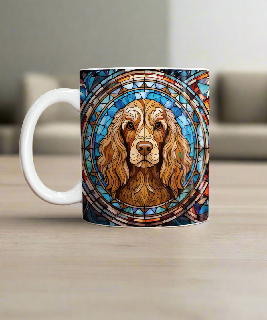 Cocker Spaniel Chocolate Suncatcher Artwork Ceramic Mug