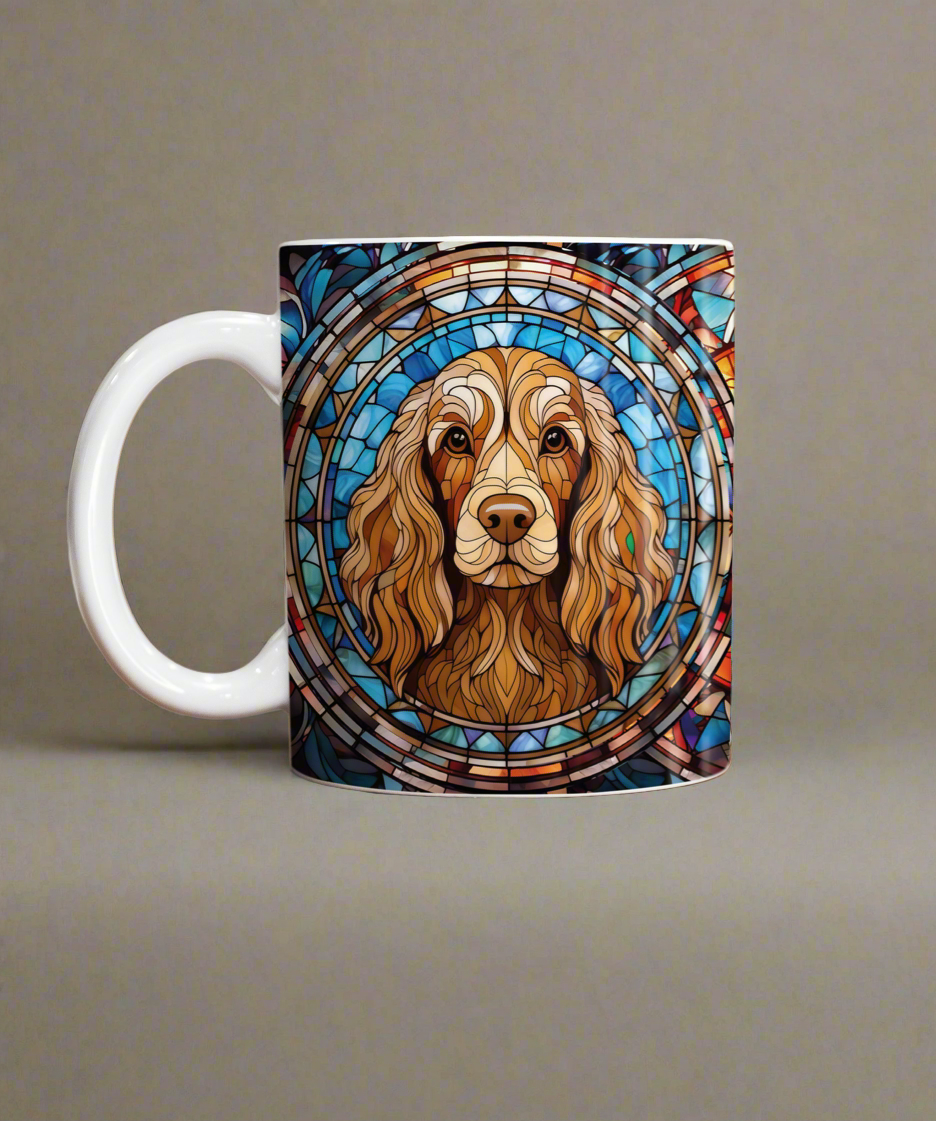 Cocker Spaniel Chocolate Suncatcher Artwork Ceramic Mug