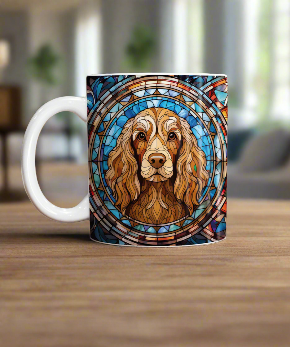 Cocker Spaniel Chocolate Suncatcher Artwork Ceramic Mug