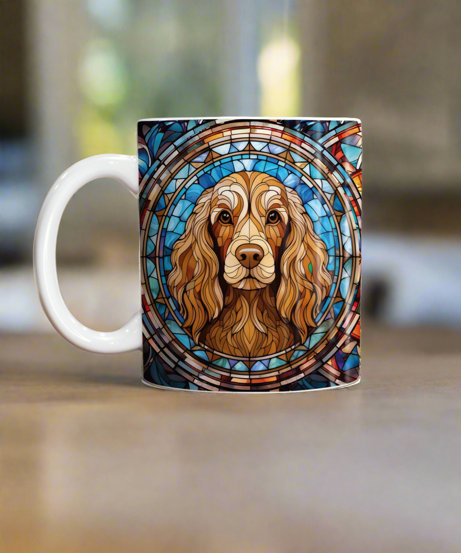 Cocker Spaniel Chocolate Suncatcher Artwork Ceramic Mug