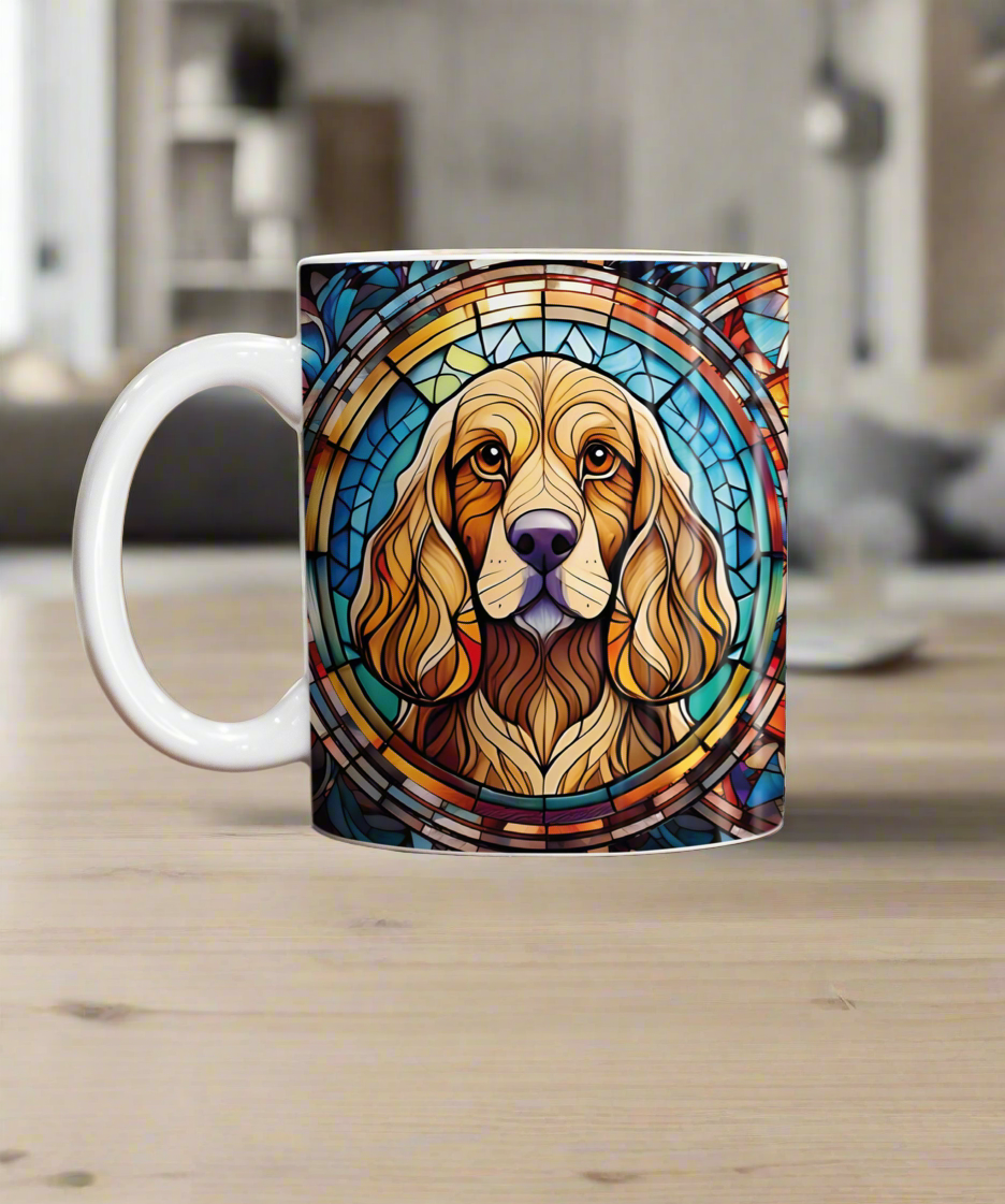 Cocker Spaniel Golden Suncatcher Artwork Ceramic Mug