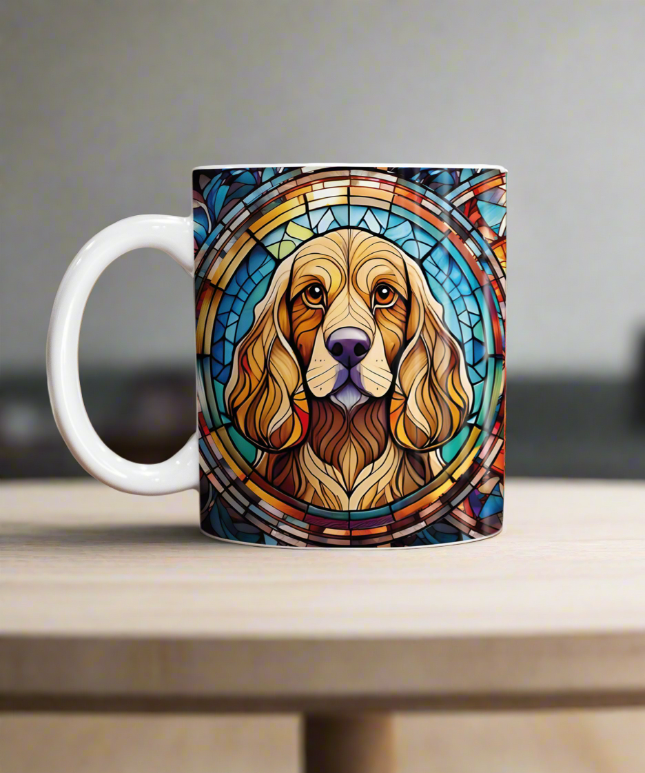 Cocker Spaniel Golden Suncatcher Artwork Ceramic Mug