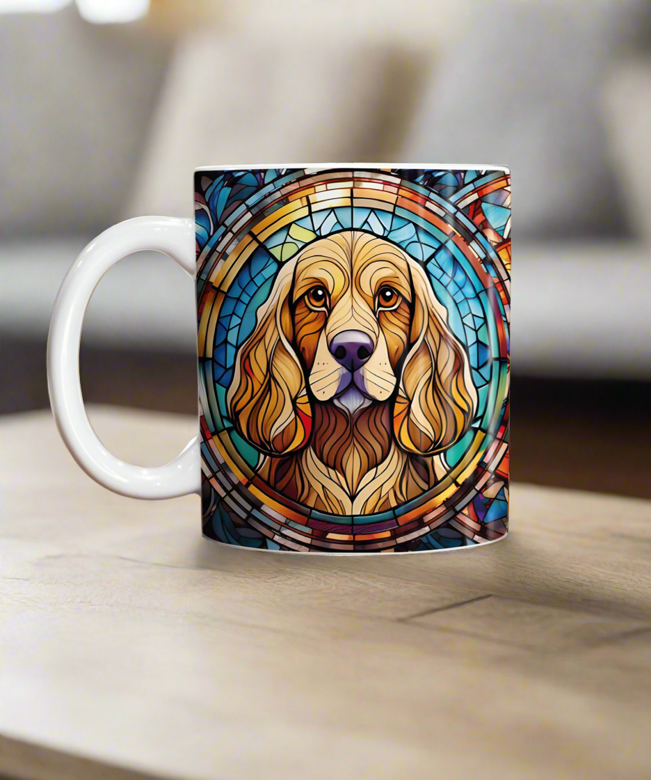 Cocker Spaniel Golden Suncatcher Artwork Ceramic Mug