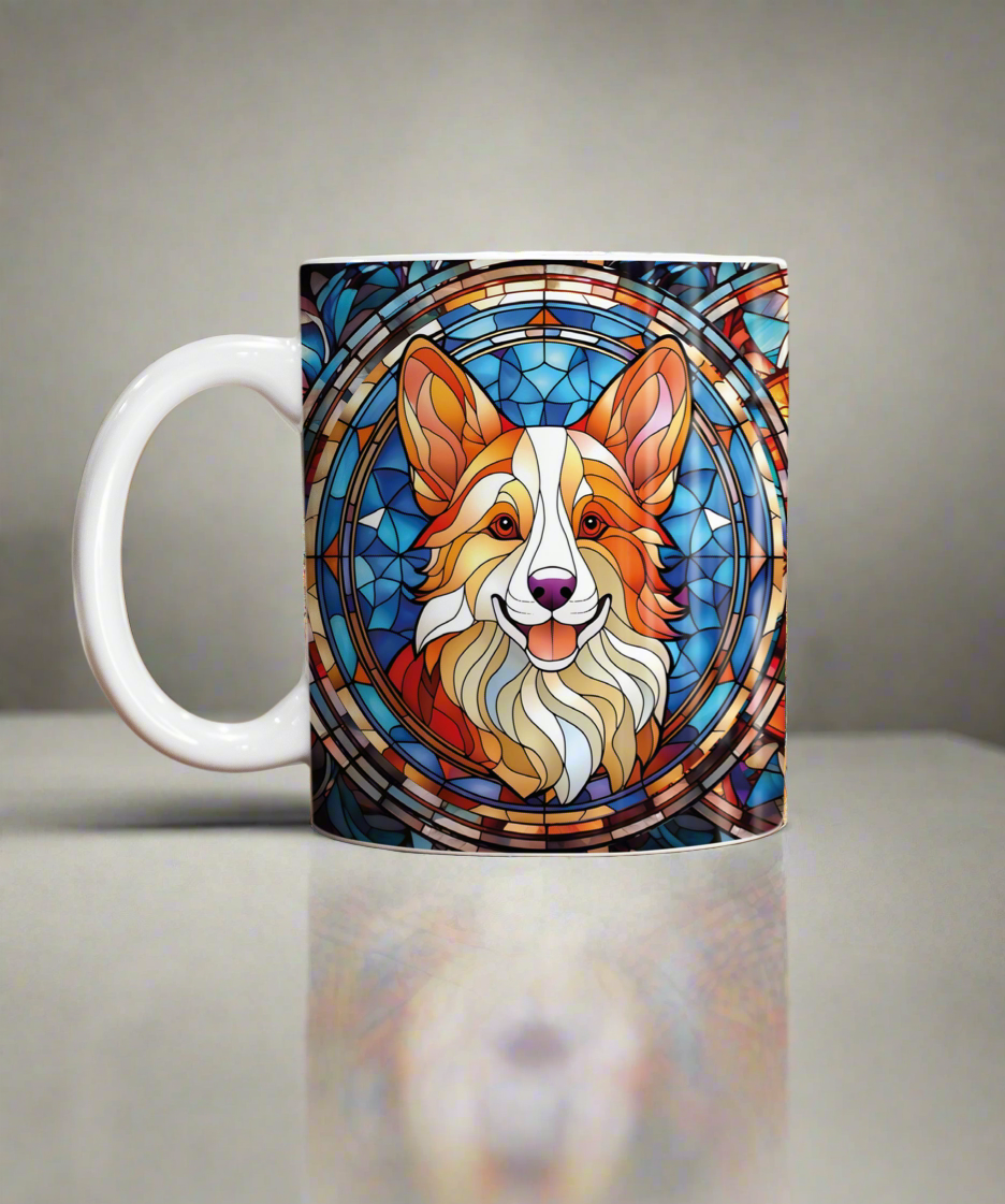 Corgi Suncatcher Artwork Ceramic Mug