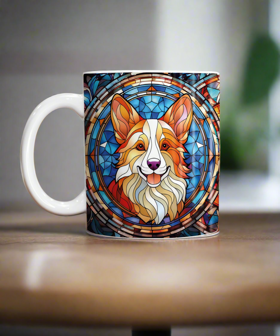 Corgi Suncatcher Artwork Ceramic Mug