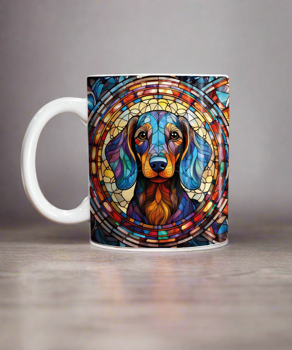 Dachshund Suncatcher Artwork Ceramic Mug