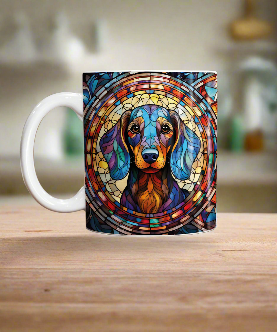 Dachshund Suncatcher Artwork Ceramic Mug