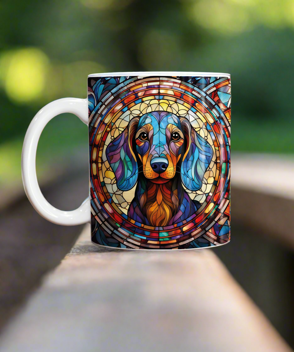 Dachshund Suncatcher Artwork Ceramic Mug