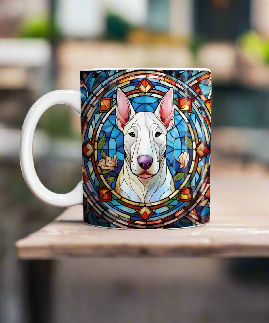 English Bull Terrier Suncatcher Artwork Ceramic Mug