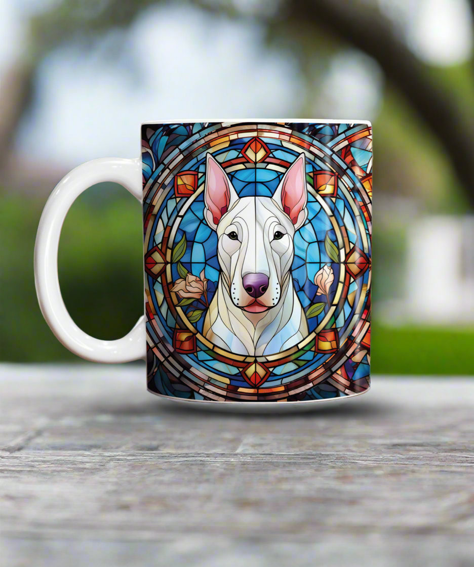 English Bull Terrier Suncatcher Artwork Ceramic Mug