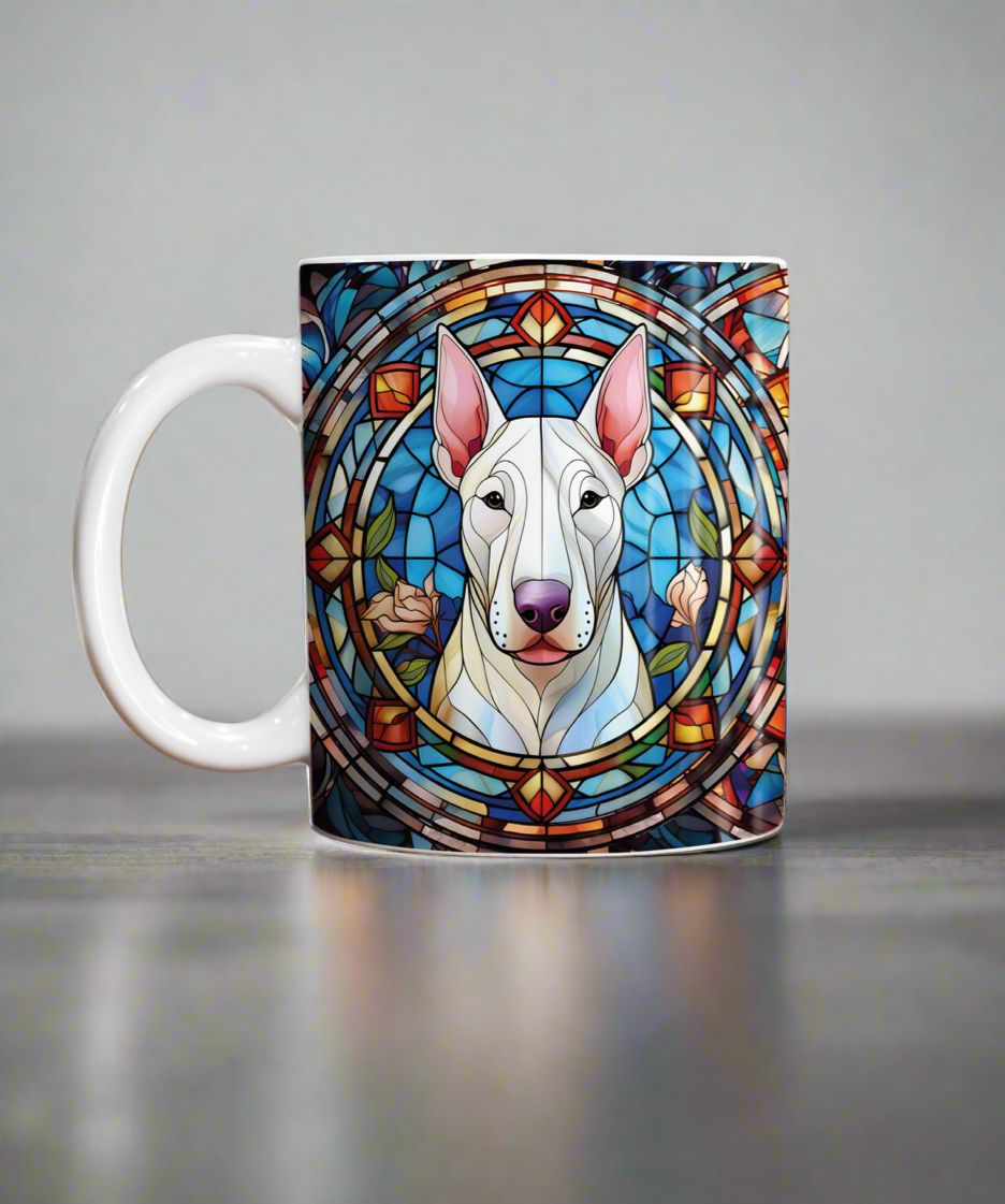 English Bull Terrier Suncatcher Artwork Ceramic Mug