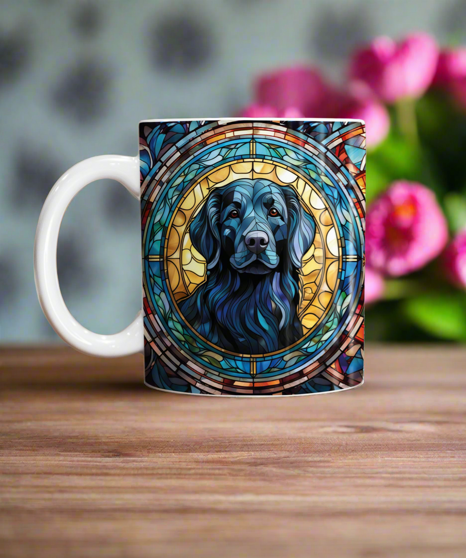 Flat Coated Retriever Suncatcher Artwork Ceramic Mug