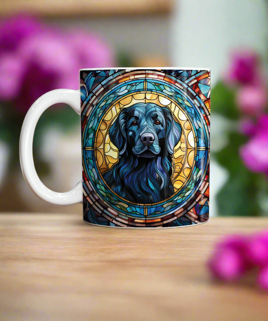 Flat Coated Retriever Suncatcher Artwork Ceramic Mug