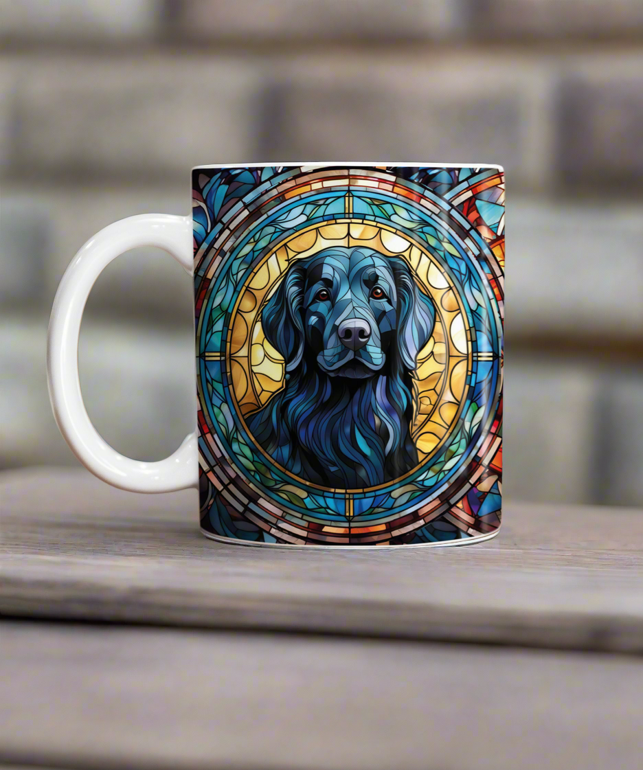 Flat Coated Retriever Suncatcher Artwork Ceramic Mug