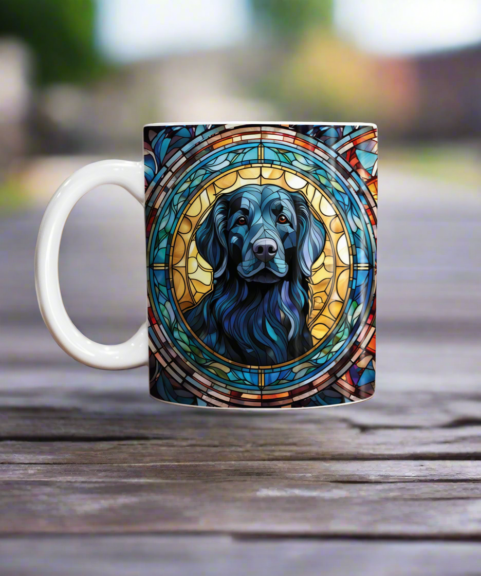 Flat Coated Retriever Suncatcher Artwork Ceramic Mug