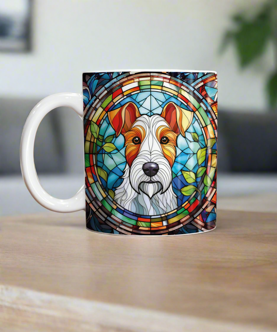 Fox Terrier Suncatcher Artwork Ceramic Mug