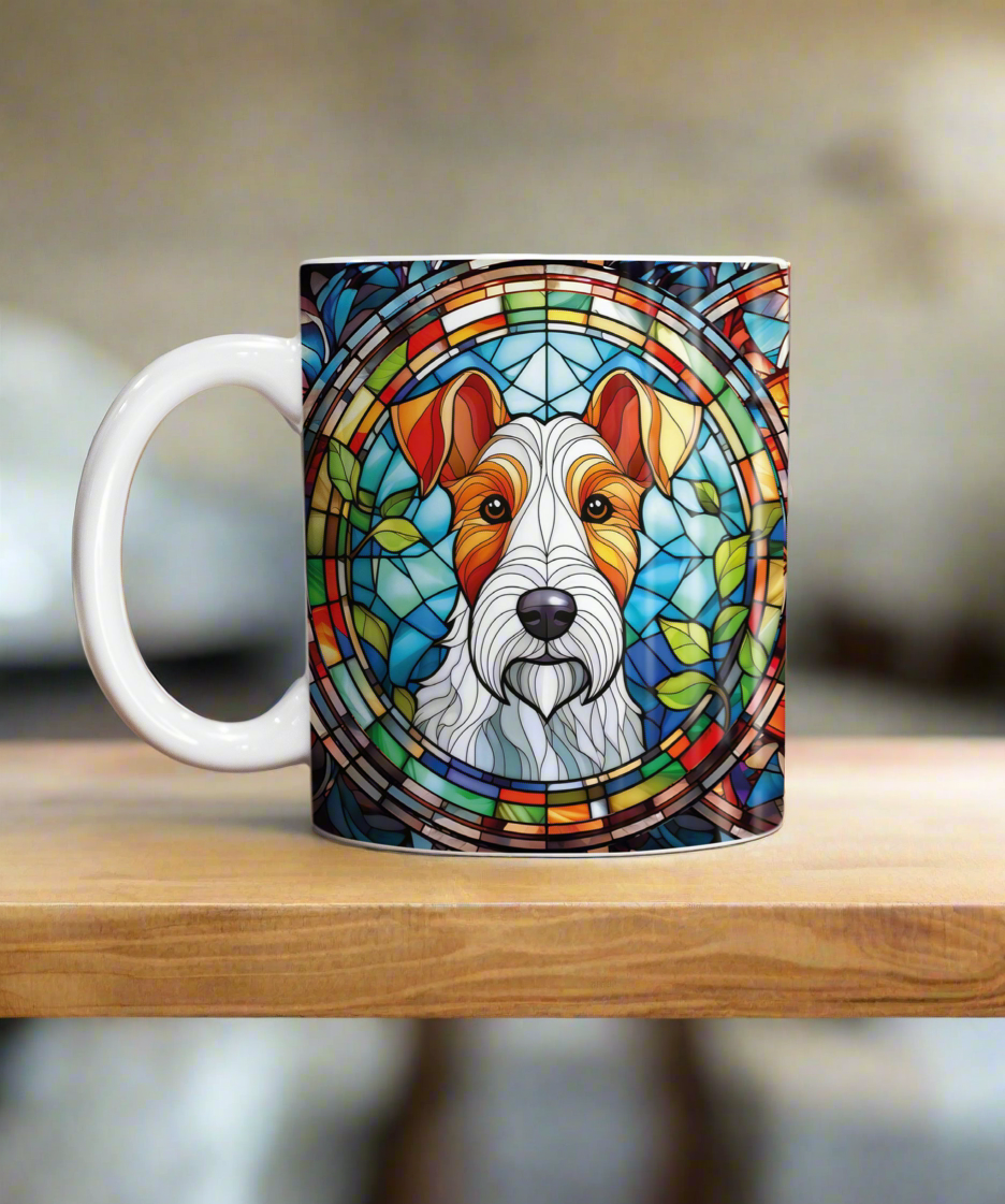 Fox Terrier Suncatcher Artwork Ceramic Mug