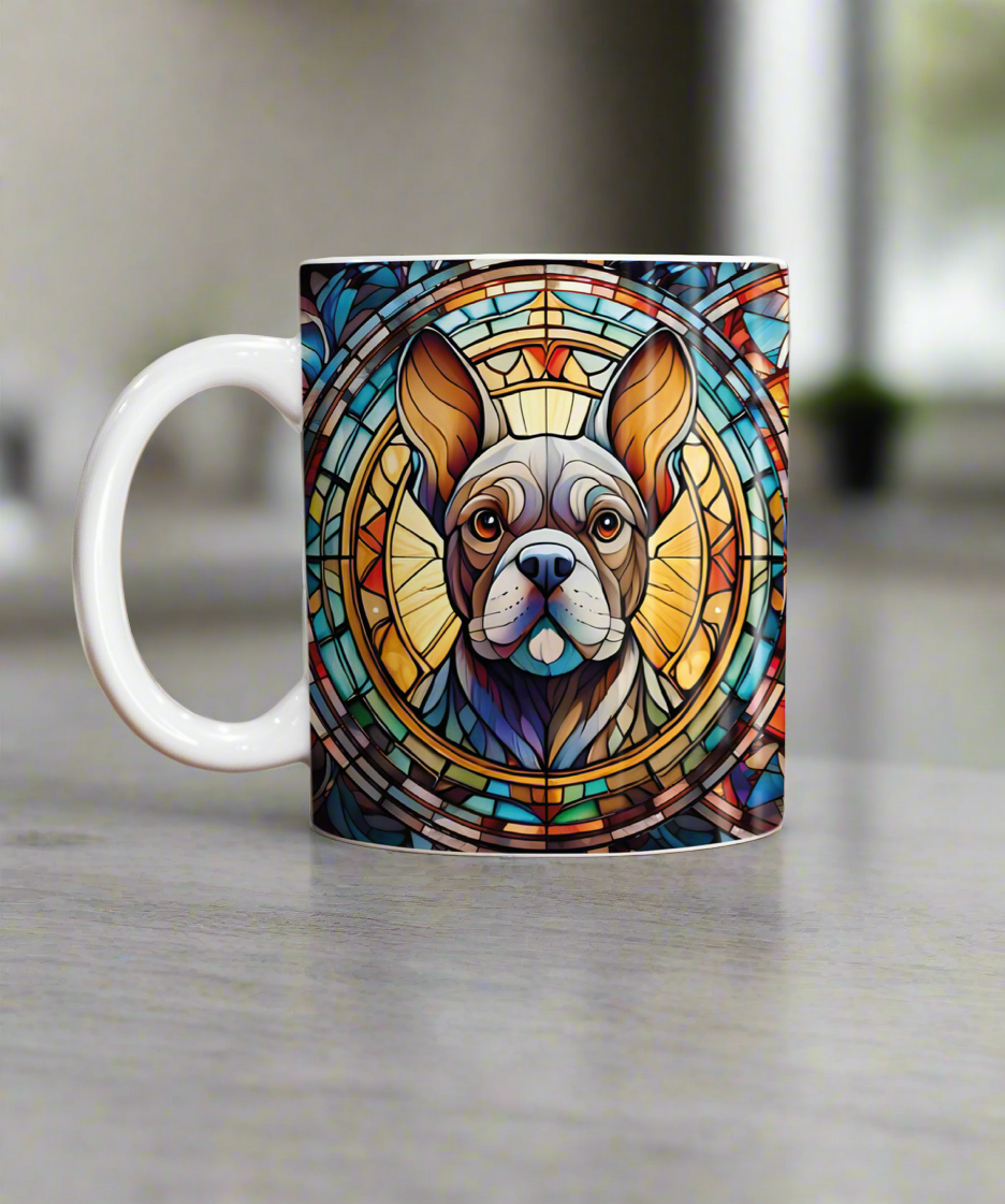 French Bulldog Grey Suncatcher Artwork Ceramic Mug