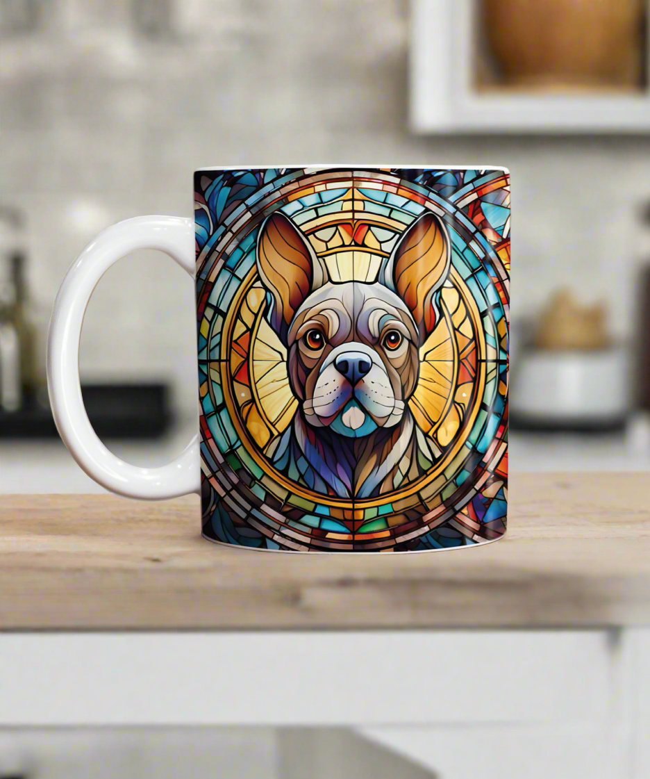 French Bulldog Grey Suncatcher Artwork Ceramic Mug