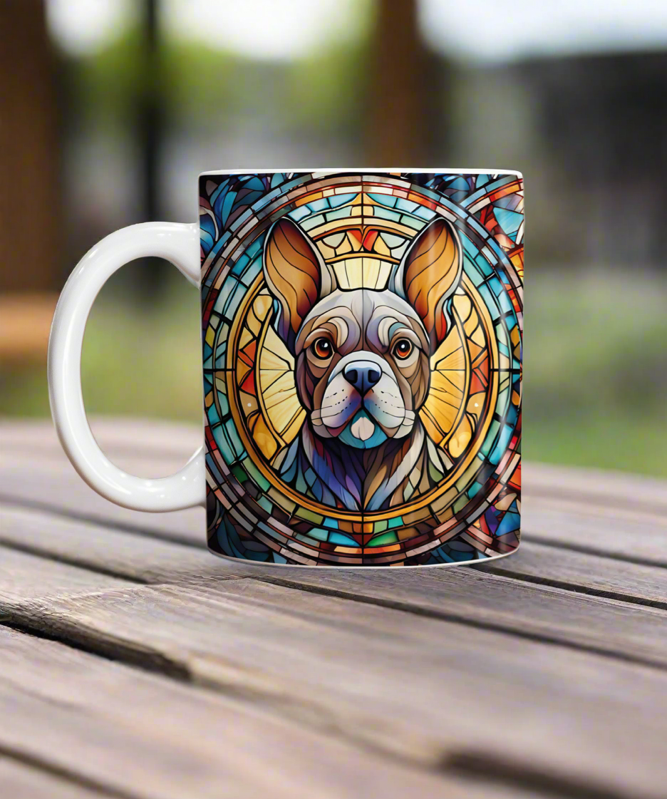 French Bulldog Grey Suncatcher Artwork Ceramic Mug