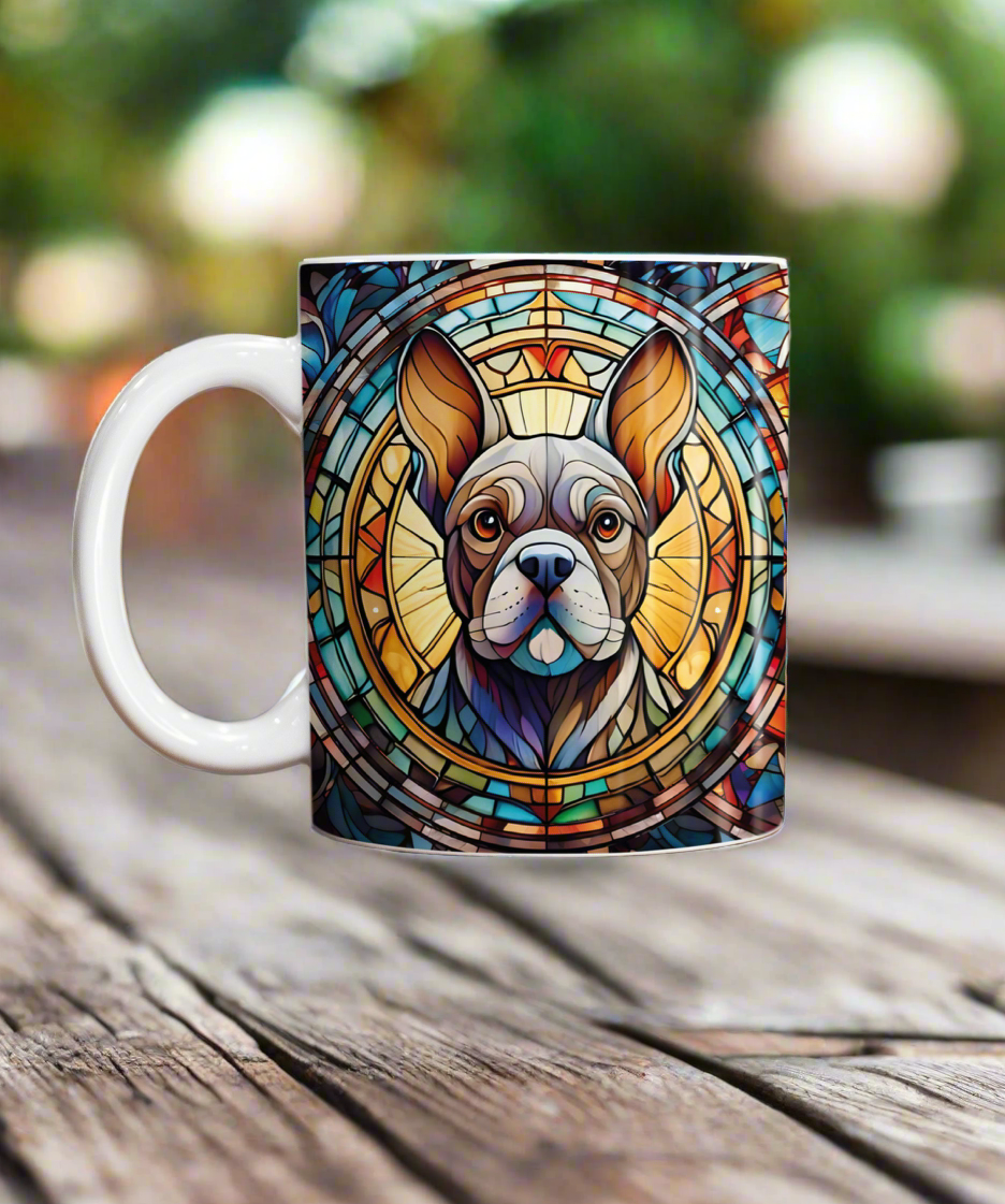 French Bulldog Grey Suncatcher Artwork Ceramic Mug