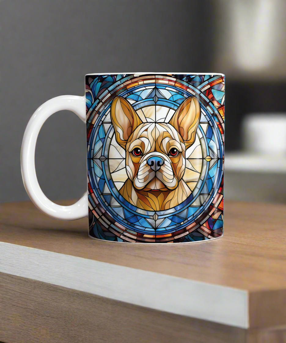 French Bulldog Tan Suncatcher Artwork Ceramic Mug