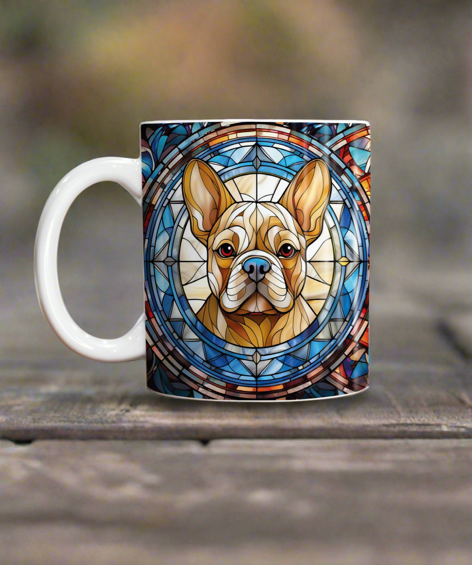 French Bulldog Tan Suncatcher Artwork Ceramic Mug