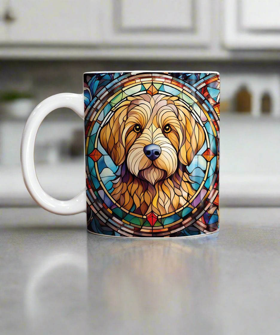 Goldendoodle Suncatcher Artwork Ceramic Mug