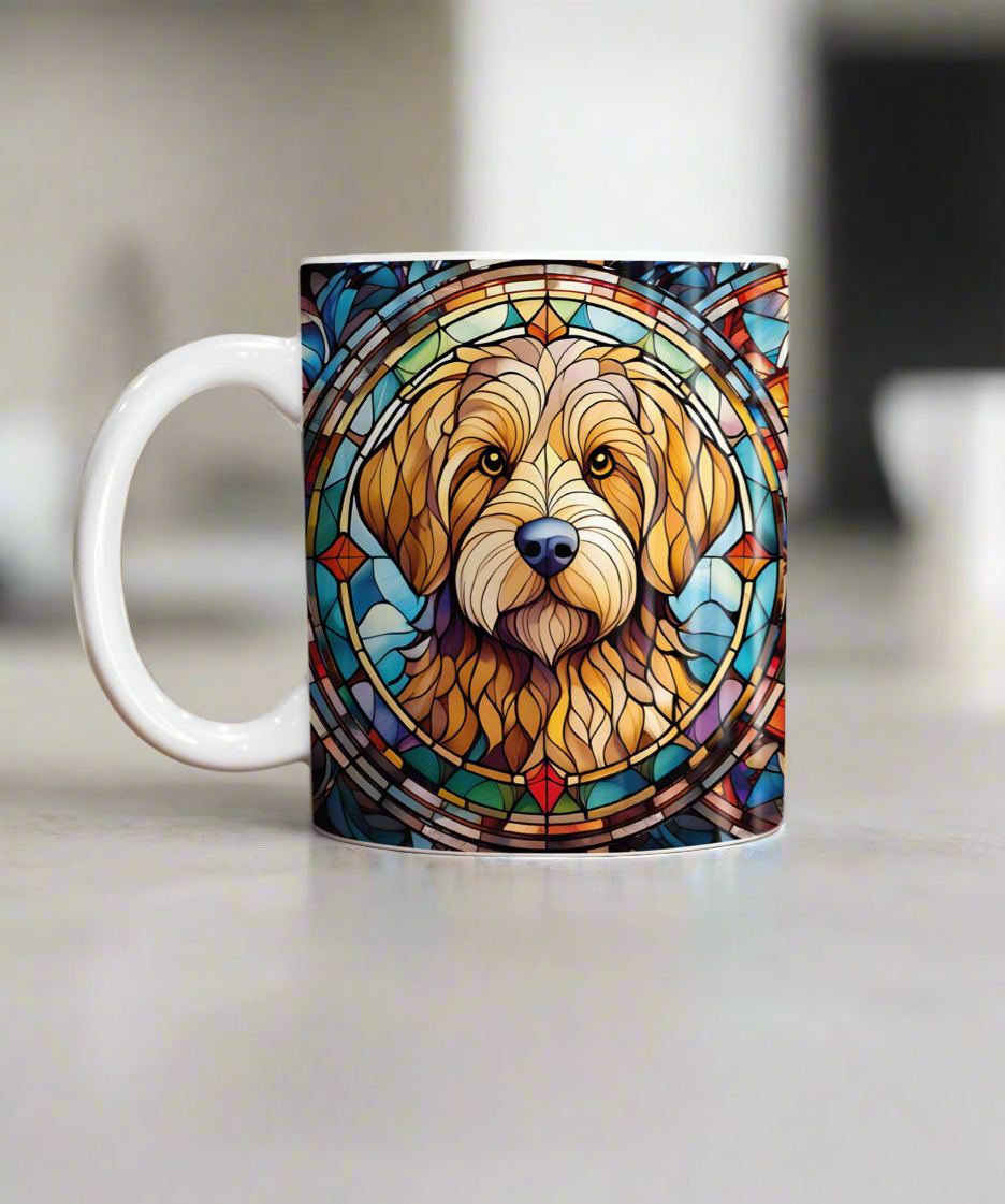 Goldendoodle Suncatcher Artwork Ceramic Mug