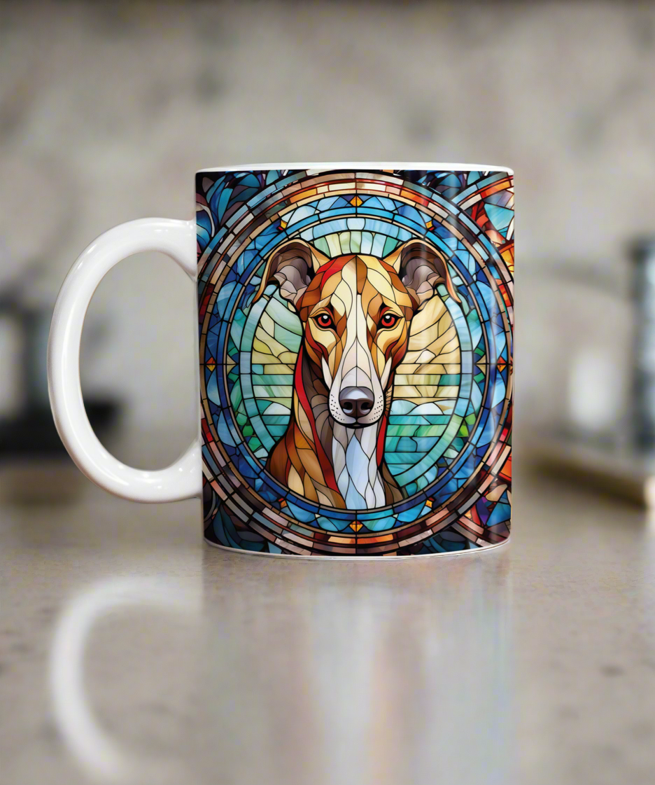 Greyhound Suncatcher Artwork Ceramic Mug