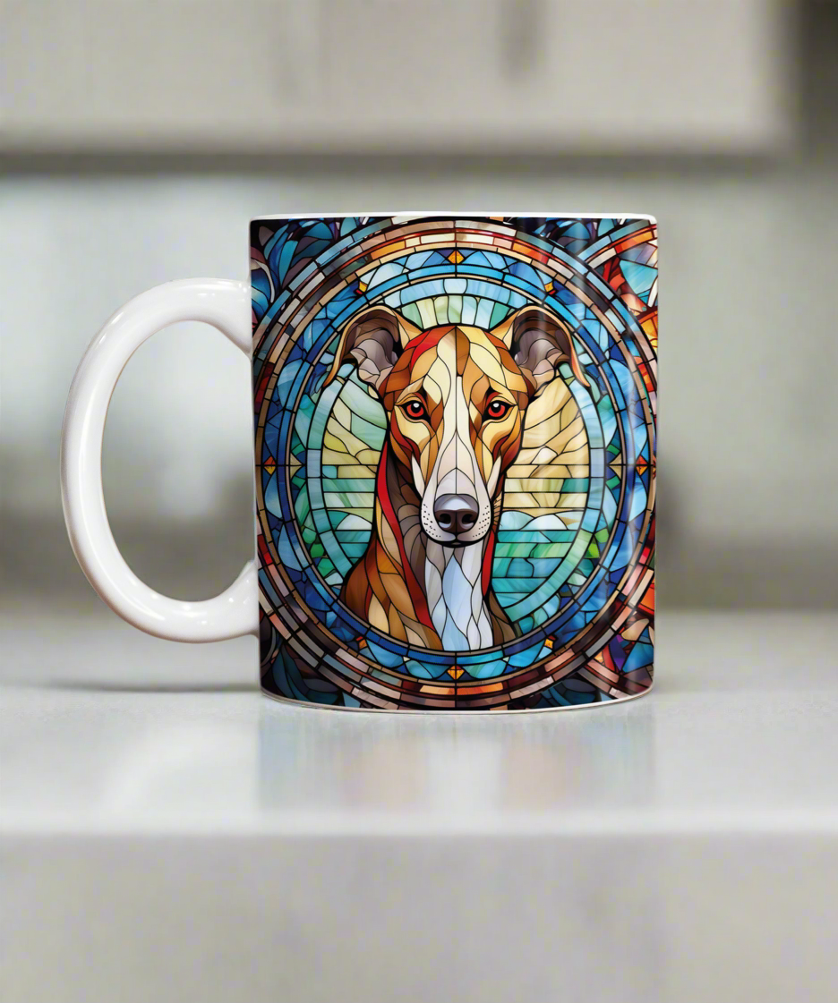 Greyhound Suncatcher Artwork Ceramic Mug