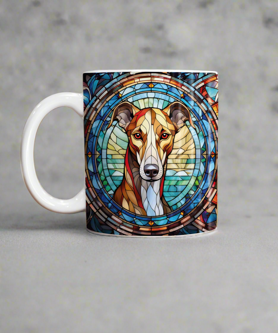 Greyhound Suncatcher Artwork Ceramic Mug