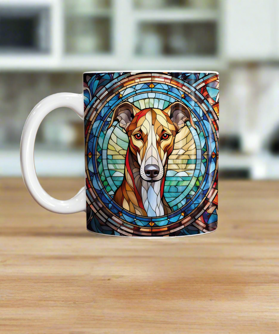 Greyhound Suncatcher Artwork Ceramic Mug