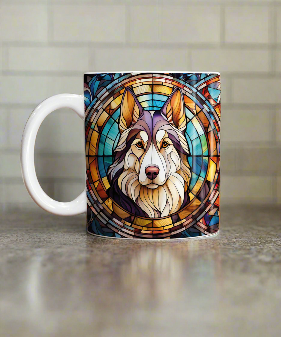 Husky Suncatcher Artwork Ceramic Mug