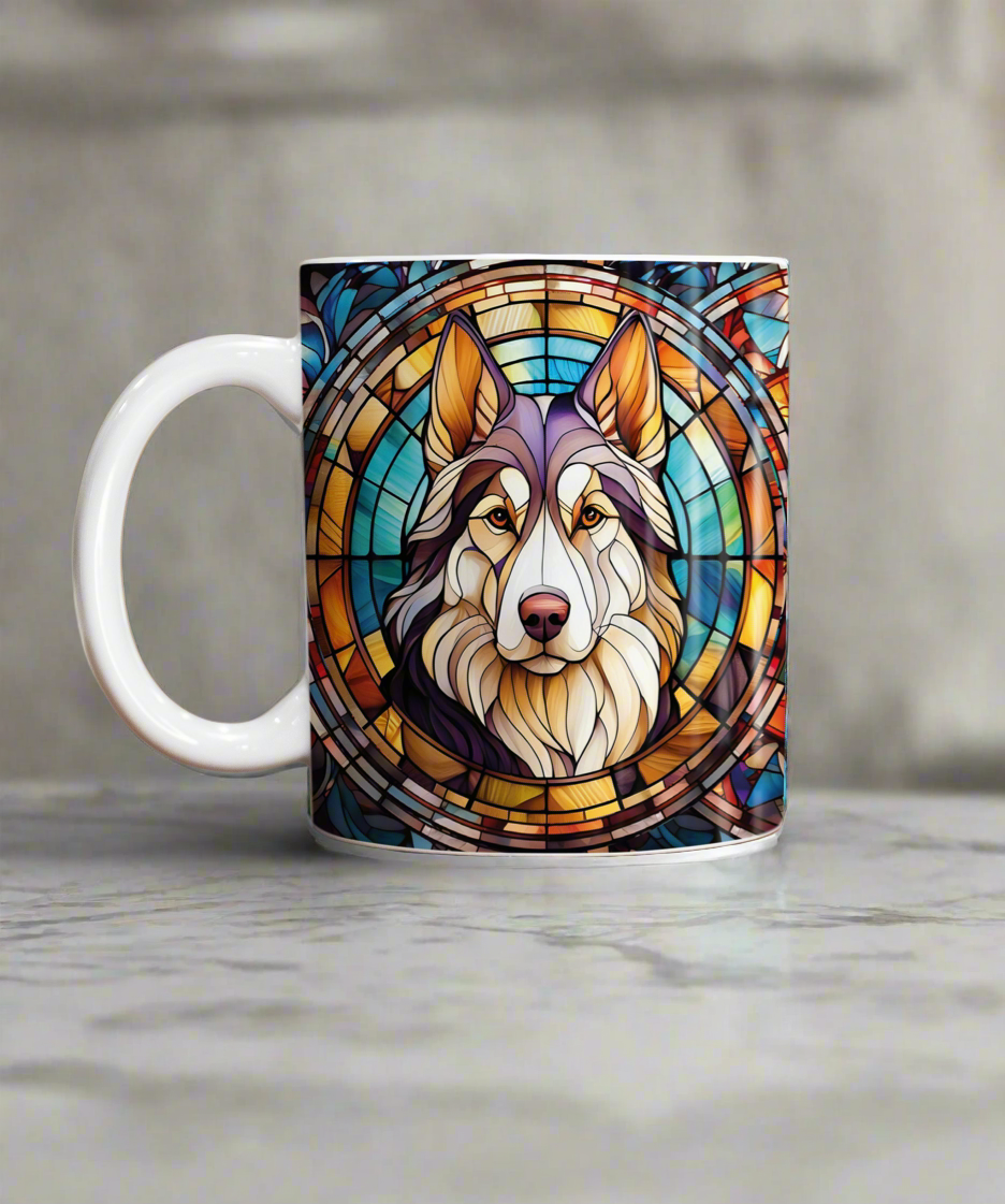 Husky Suncatcher Artwork Ceramic Mug