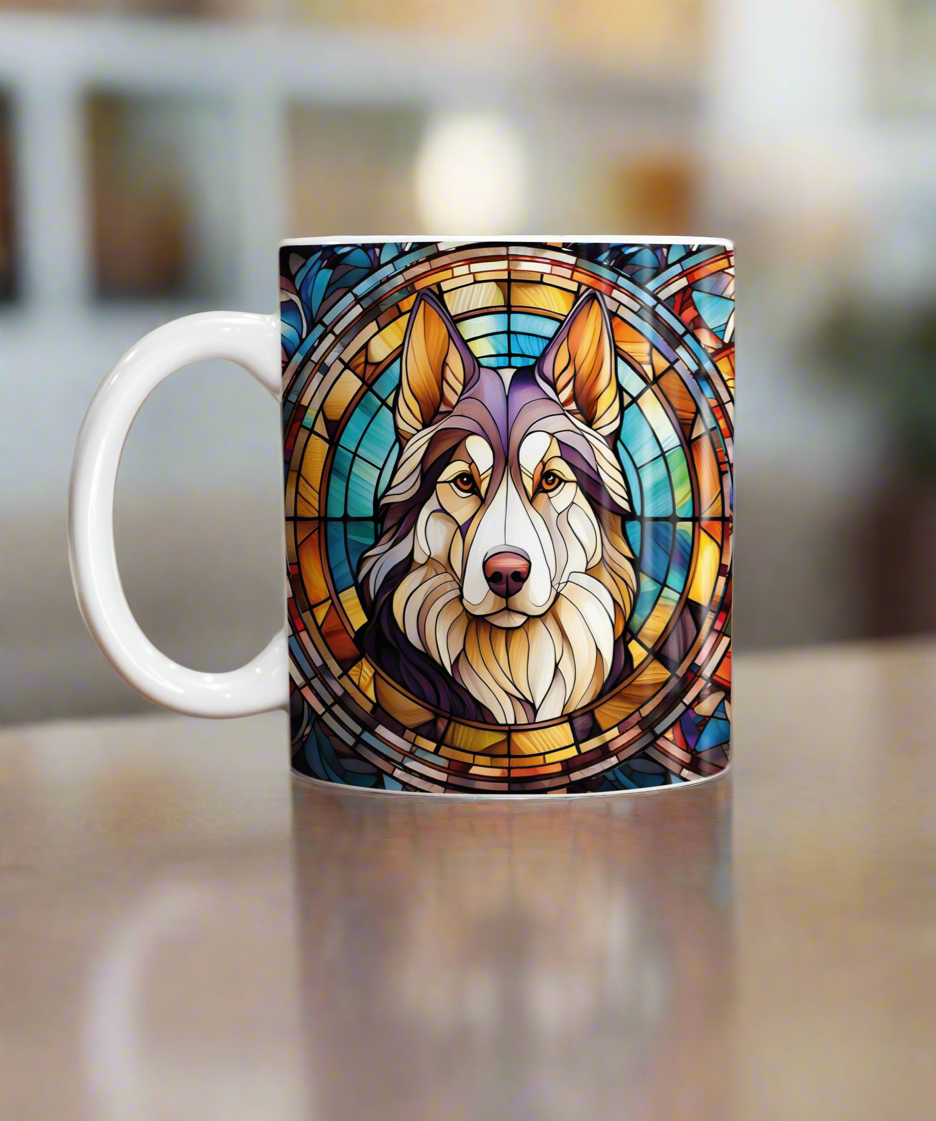 Husky Suncatcher Artwork Ceramic Mug