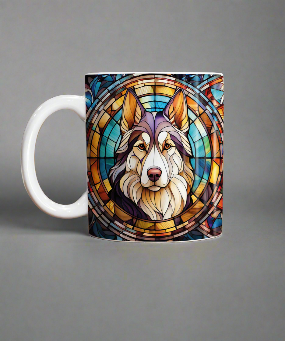 Husky Suncatcher Artwork Ceramic Mug