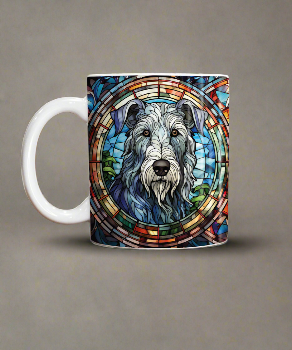 Irish Wolfhound Suncatcher Artwork Ceramic Mug