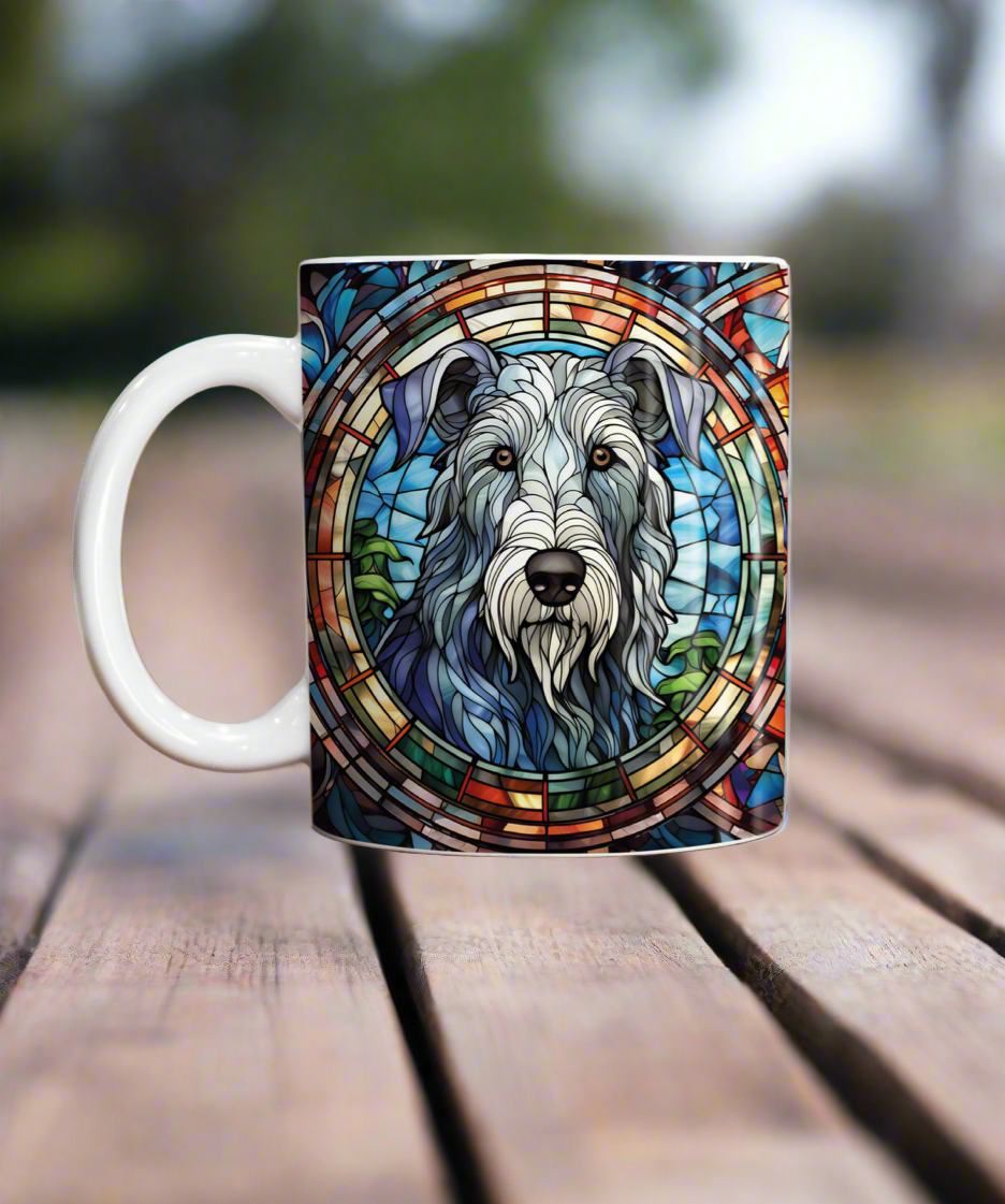 Irish Wolfhound Suncatcher Artwork Ceramic Mug