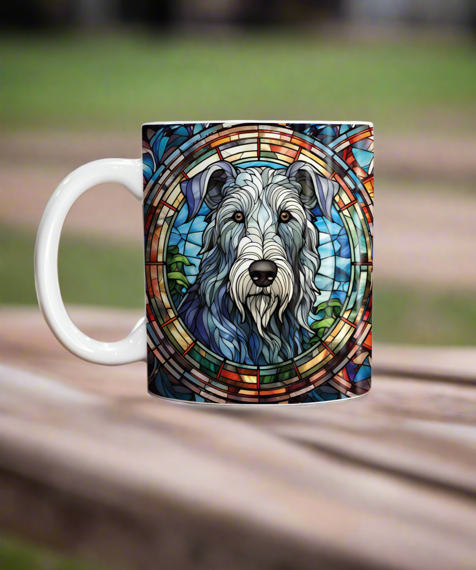 Irish Wolfhound Suncatcher Artwork Ceramic Mug