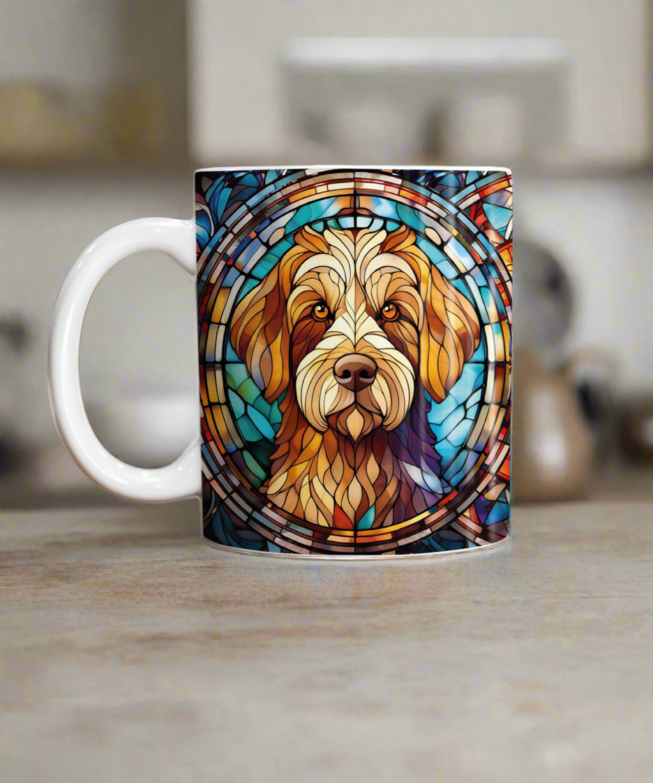 Labradoodle Suncatcher Artwork Ceramic Mug