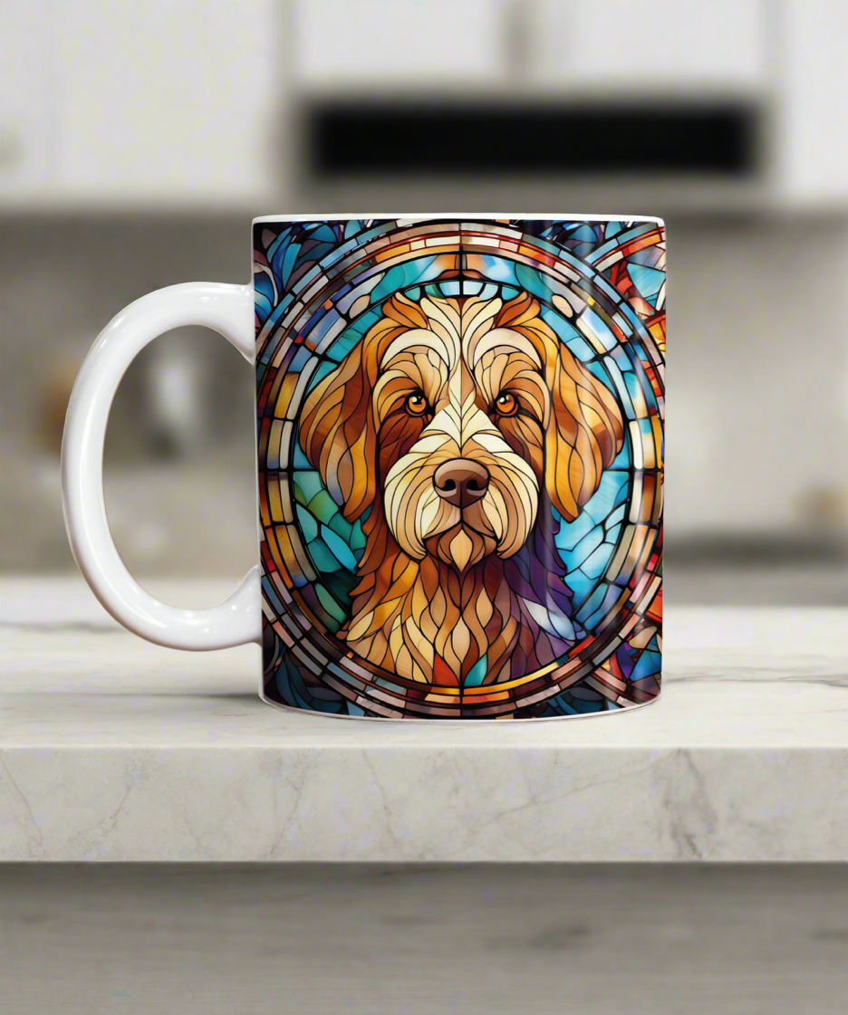 Labradoodle Suncatcher Artwork Ceramic Mug