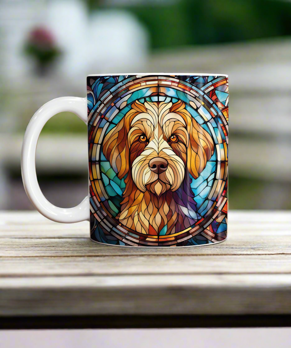 Labradoodle Suncatcher Artwork Ceramic Mug