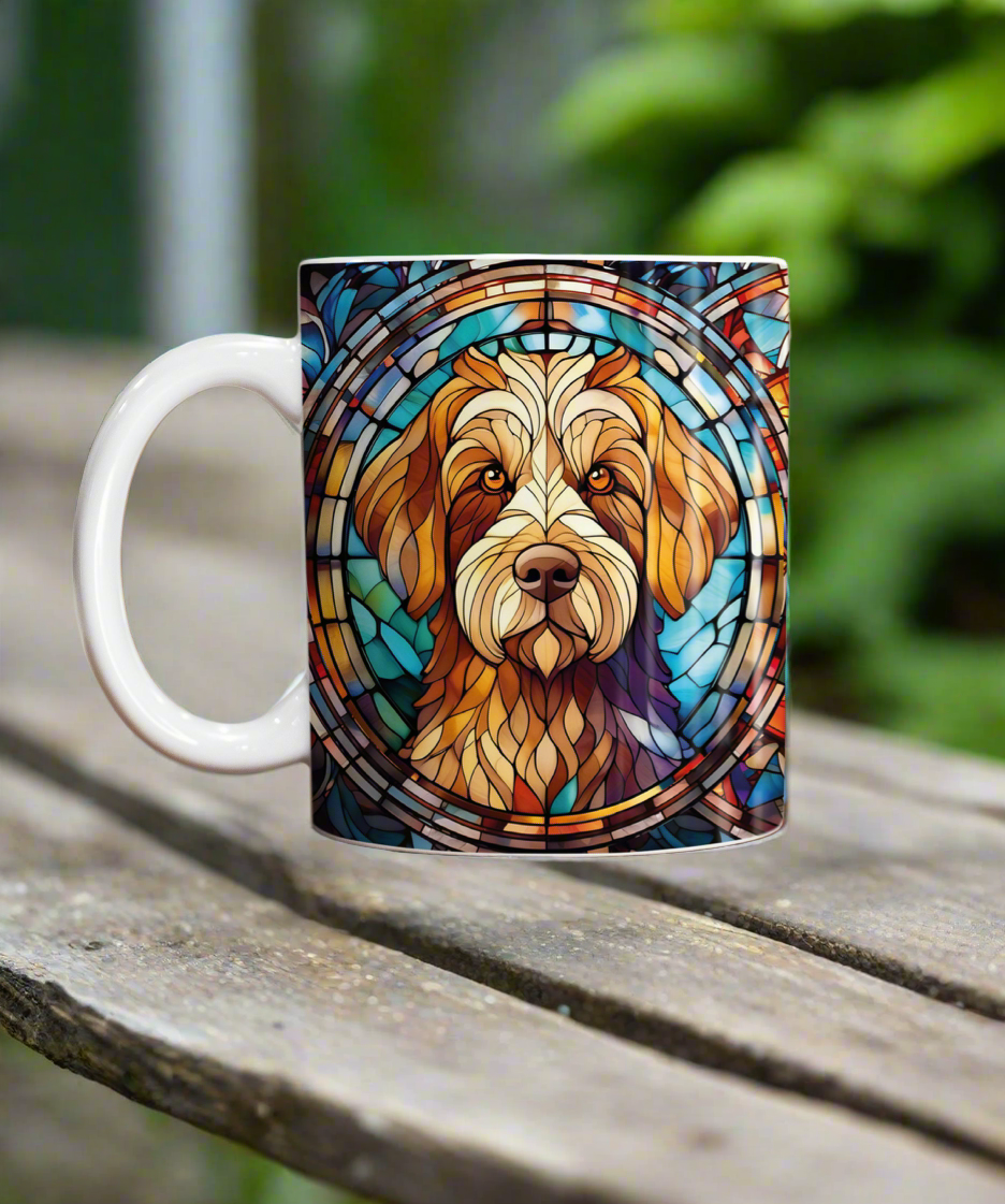 Labradoodle Suncatcher Artwork Ceramic Mug