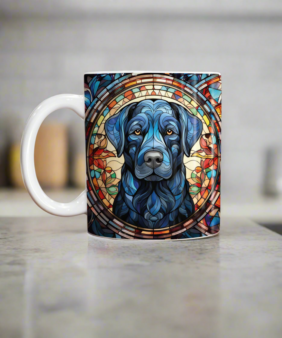 Labrador Black Suncatcher Artwork Ceramic Mug