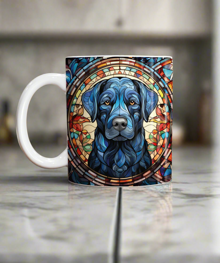 Labrador Black Suncatcher Artwork Ceramic Mug